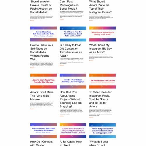 Marketing4Actors-Blog Page