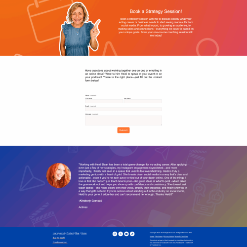 marketing4actors-contact page