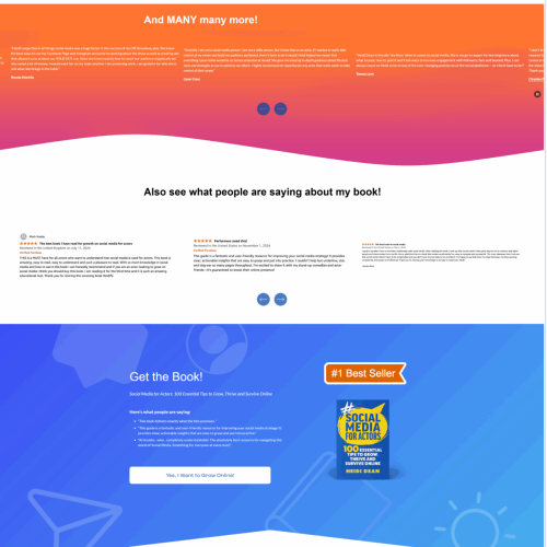 marketing4actors-reviews page